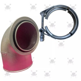 Detroit 90° Turbo Elbow Short one With Clamp And O-Ring For Series 60 Detroit 3.5X4 "