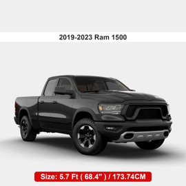 5.7 FT Truck Bed Mat Compatible with 2019-2023 Ram 1500, 68.4 Inches All Weather TPE Heavy Duty Pickup Truck Bed Liner