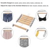 SONGMICS Wooden Pants Hangers 12 Pack, Pants Hangers with Clips,