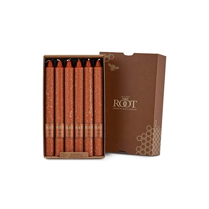Root Candles 12-Count Unscented Dinner Candles Dripless Beeswax Enhanced Timberline™