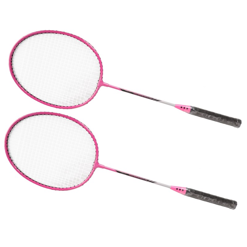 Badminton Rackets Iron Alloy Lightweight Badminton Racquets with 3 Balls