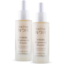 mellow NOIR XTREME Brightening Booster 2x 30ml - Anti Pigmentflecken Serum - Reduziert dunkle Flecken, Altersflecken & Pickelmale im Gesicht und auf der Haut - Vegan - Zertifizierte Naturkosmetik