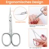 THRAU Precise Cuticle Scissors with Extra Fine Curved Tip -