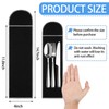 Weewooday 12 Pieces Anti-tarnish Silverware Storage Bags - Velvet Flatware