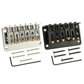 YS0911 78mm Guitar Roller Bridge Fixed Hardtail Bridge Top Load Tailpiece 6 String Bass Ukulele Replacement Tools Roller Bridge Hardtail Bridge 6 String Guitar Bridge Guitar 6