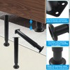 Zorfeter 4Pcs Black Adjustable Height Bed Support Furniture Replacement Legs