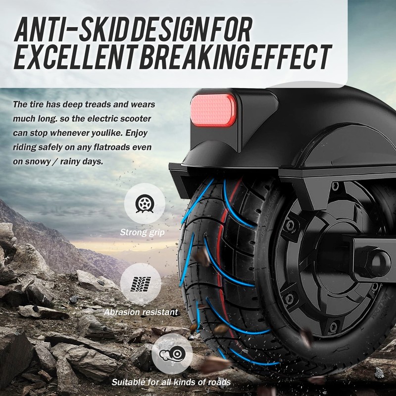 80/65-6 scooter tire City Road，10 Inch 255x80 10x3.0 Replacement Thickened