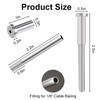 50 Pack Cable Railing Kit, 1/8" Stainless Steel Invisible Cable