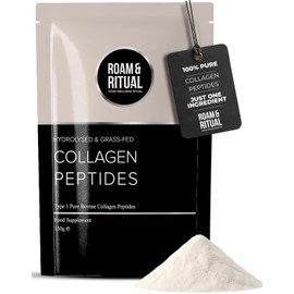 Bovine Collagen Powder | 100% Unflavoured Hydrolysed Collagen Peptides | 30 Servings | Hair, Skin & Nails | Grass Fed Type 1 Collagen Powder Peptides | Supplement by Roam & Ritual™