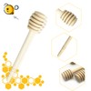 BEKKLPOU Pack of 30 Wooden Honey Stirrers, Honey Spiral, Dispenser,