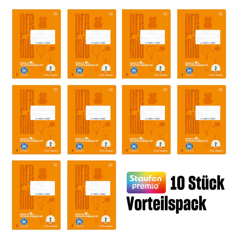 Staufen premio Learning to Write Book - 10 Notebooks 16