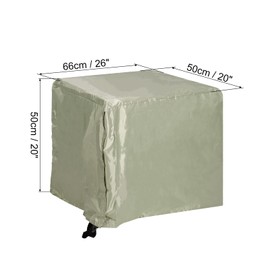 sourcing map Universal Generator Cover, 26"L x 20"W x 20"H Oxford Fabric Waterproof Dustproof Portable Covers for Most Generators, Beige