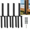4 Pcs Fence Post Repair Kit, Quick Fix Broken/Leaning Wood