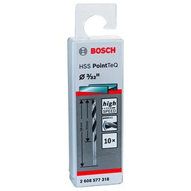 Caja con 10 Unidades de Broca para Metal Bosch Acero Rápido HSS-PointTeQ 3/32"
