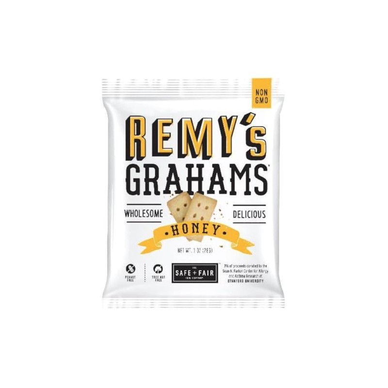 Remy's Nut Free All Natural Honey Grahams, 1 Ounce size