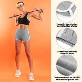 Motarto 3 Pieces Cotton Sports Short Dance Yoga Shorts Elastic Waist Athletic Shorts Running Shorts for Women