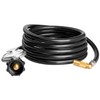 DOZYANT 12 Feet Propane Regulator and Hose with Elbow Adapter