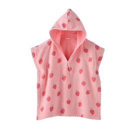 Vertbaudet Baby Bath Poncho with Recycled Cotton, rose