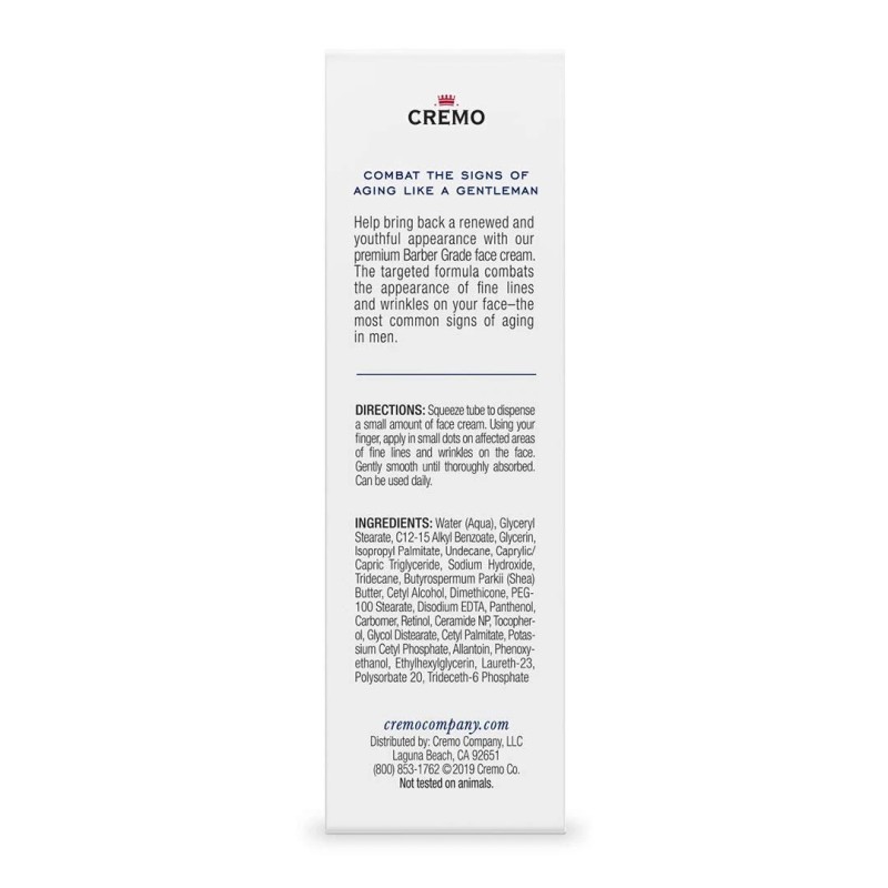 Cremo Face Cream with Retinol, Defender Series, 1 Oz