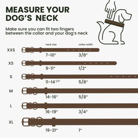 BRONZEDOG Rolled Leather Dog Collar with QR ID Tag Adjustable Soft Round Collars for Small Medium Large Dogs Puppy Cat (7" - 10" Neck Size, Brown)