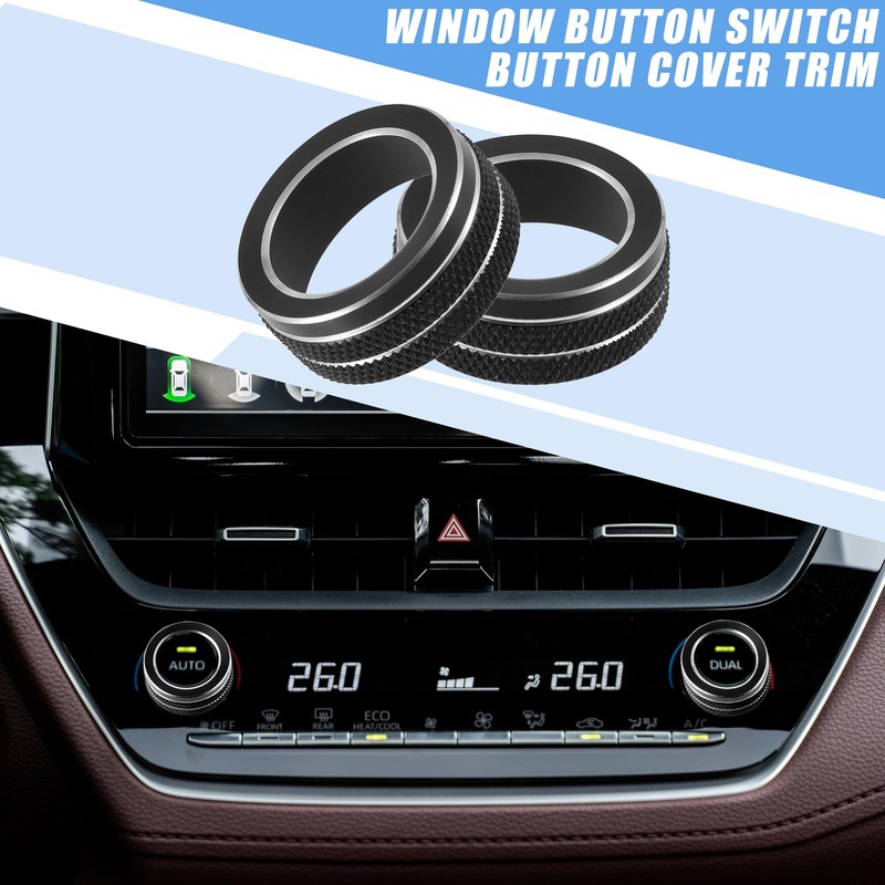 X AUTOHAUX AC Climate Control Switch Knob Cover for Toyota