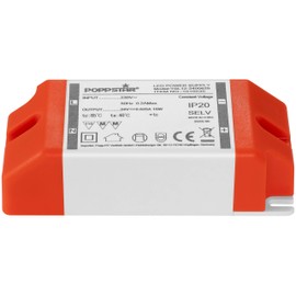 Poppstar LED Transformer 230 V AC / 24 V DC 0.625 A for 0.15 to 15 Watt LEDs