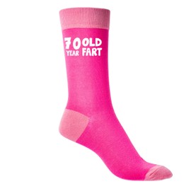 Print4U 70 Year Old Fart Funny Ladies Socks Pink Gift For 70th Birthday