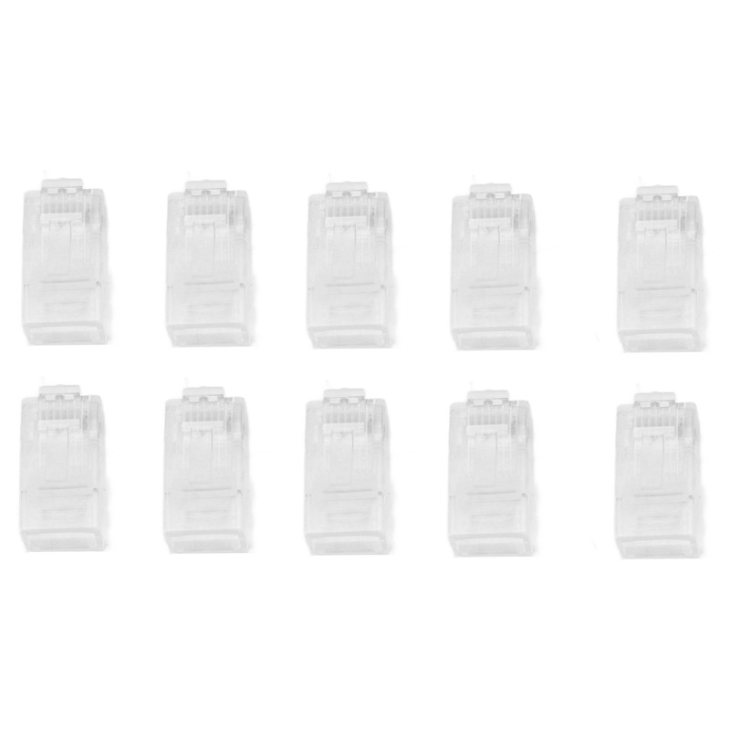 100Pcs Network Crystal Heads Gold Plated Strong Toughness Cable Connectors