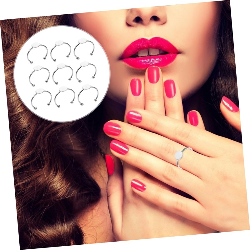 CORHAD 20 Pcs DIY Ring Bezels Ring Blank Trays Jewelry