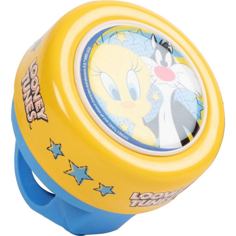 Looney Tunes Bicycle Bell for Girls Metal Tweety Sylvester Blue