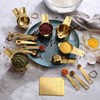18PCS Measuring Cup Stainless Steel Gold Coffee Spoon Cup Set