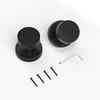 naubea 2 Pack Matte Black Dummy Door Knob Interior, Black