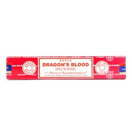 Satya Nag Champa Dragons Blood Incense Sticks | comes with SAMASIA bookmark | Used for Aromatherapy, Spa, Yoga, Weddings, Meditation, Healing, Positivity and Relaxation (Pack of 1)
