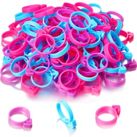 Patelai 120 Pieces Icing Bag Ties Silicone Decoration Piping Bag Ties for Cupcakes Cookies and Pastry(Rosy, Blue, Purple)