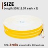 Yotache White Windows Doors Insulation Seal Tape 3 Rolls 1/2