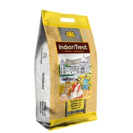 Indian Treat Kalijeera Rice 10 Lbs (4.54 Kg) | Traditional Aromatic Rice | Essence of Excellence | Aromatic, Slightly Sticky, Short Grain White grains from Bengal – Kheer, Kasala – Vegan, Gluten-Free, Non-GMO – Raw – 10lb Bag | Product of India