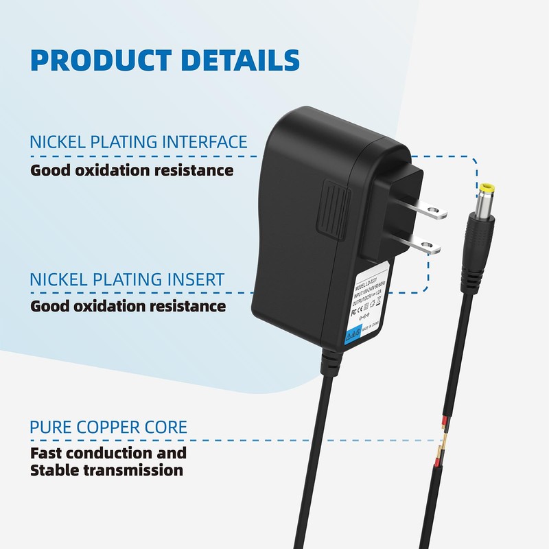 5V 1.2A Power Adapter for Yealink T53W T43U, VoIP Phone