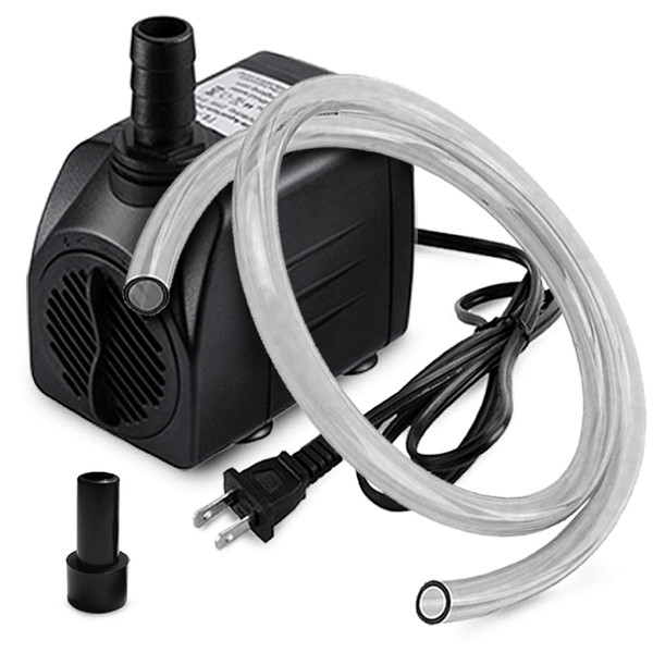 PULACO 10W 160GPH Submersible Pump with 3.3 ft Tubing for