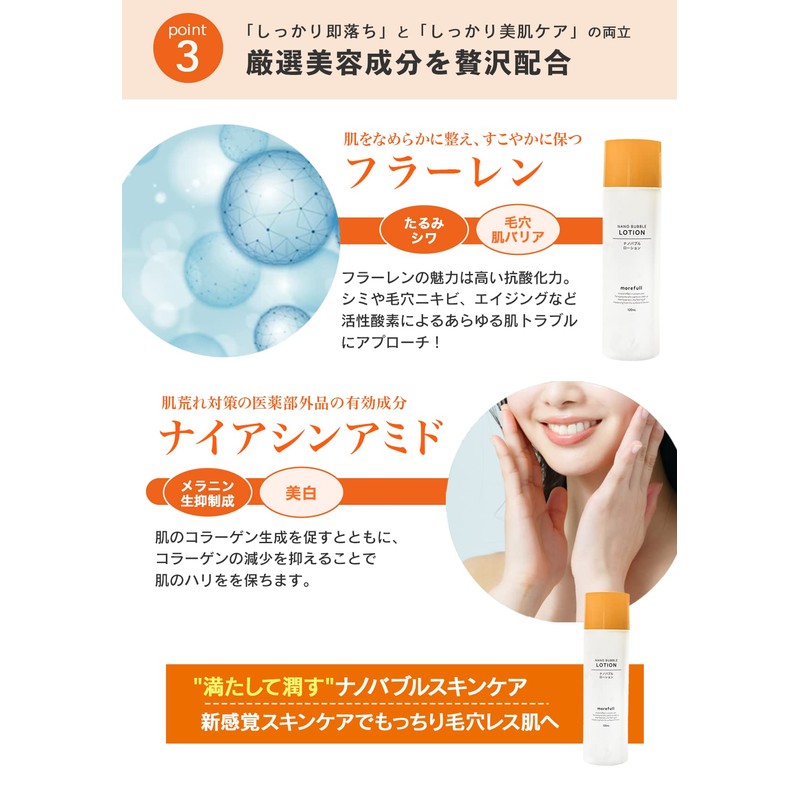 Nano Bubble Lotion, Niacinamide, Melano cc, Morefull, Moissanite Pores, Night
