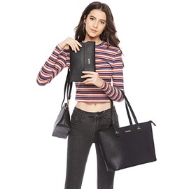 Women Fashion Synthetic Leather Handbags Tote Bag Shoulder Bag Top Handle Satchel Purse Set 4pcs