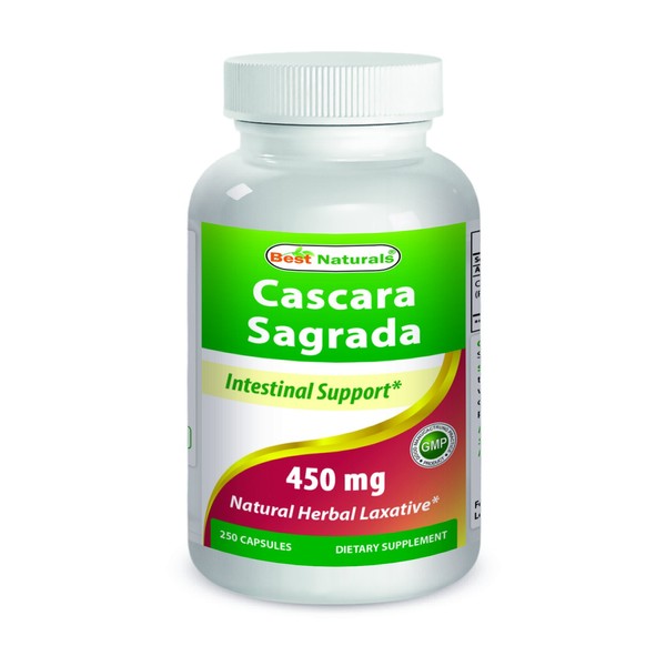 Best Naturals Cascara Sagrada 450 mg 250 Capsules (250 Count (Pack of 2))