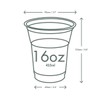 Vegware R500Y-G 16oz Standard PLA Cold Cup (Case of 1000)