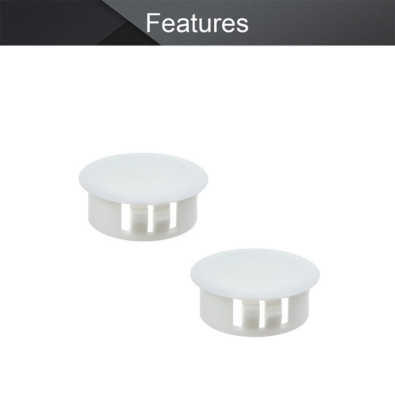 Fielect 10pcs Hole Plugs White 1 Inch (25mm) Plastic Hole