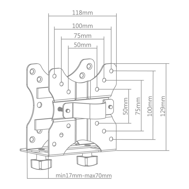 Icy Box MSA102 VM Mount for Mini PC (Intel NUC,