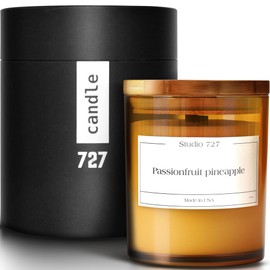 Passionfruit Pineapple Candle, Candles Clearance for Home Decor, 9 oz, Scented Candles Gifts, Wood Lid, Gift Box, Burn Time of 40 Hours, Made in USA