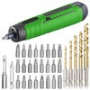 AGT Professional Cordless Drill: Cordless Screwdriver USB, 25 Bits &