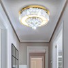 AFQEJG 11.8" Gold Modern Crystal Chandeliers for Dining Room LED