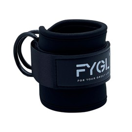 FYGL Ankle Strap for Cable Machines and Resistance Bands - Workout Cuff Attachments for Home and Gym Use, Versatile for Glute, Leg, and Hip Abductor Exercises, Perfect for Women and Men (Single-Left)