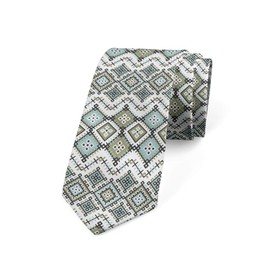 Ambesonne Necktie, Geometric Art, Dress Tie, 3.7", Sage Green Seafoam