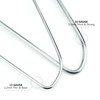 HANGERWORLD Silver Metal Wire Clothes Hangers 16inch 13 Gauge Clothes